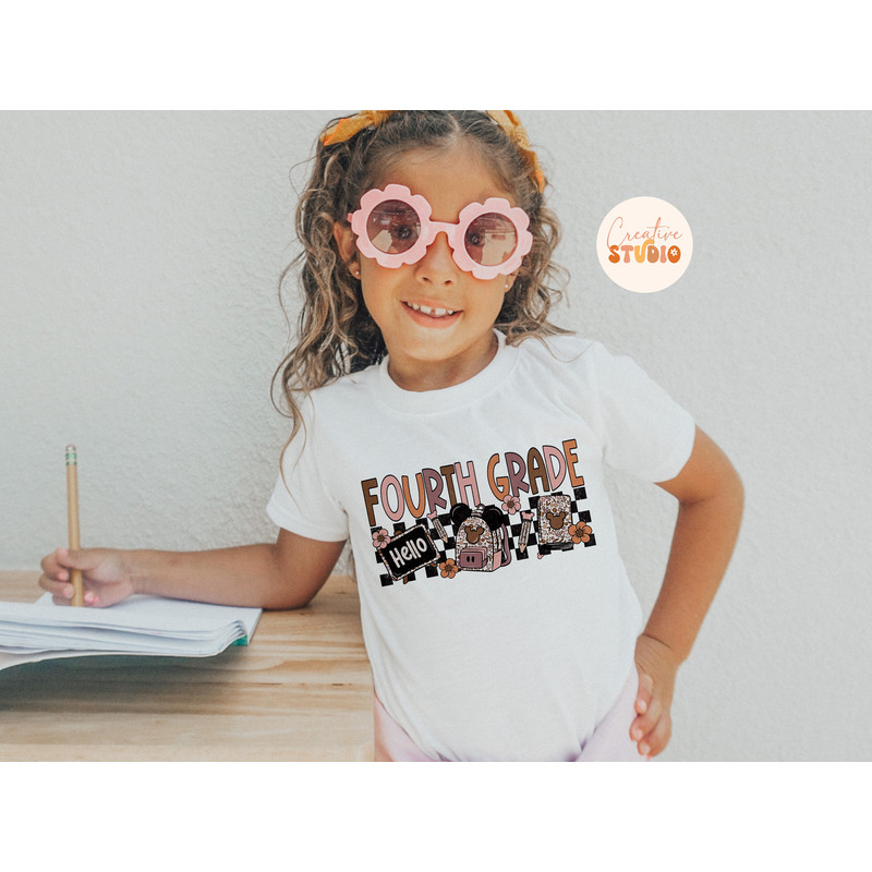 Back To School png, Mouse School Sublimation Design, Hello Fourth Grade PNG, First day of school Png, Education Png 2 files - 3.jpg