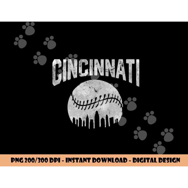 Cincinnati Baseball Ohio Skyline City Vintage Style Gameday png, sublimation copy.jpg