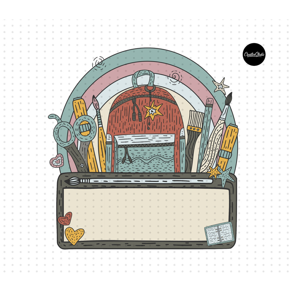 Back To School png, School frame Printable sublimation, clipart, school printable, Teach love inspire, chalkboard clipart, rainbow - 1.jpg