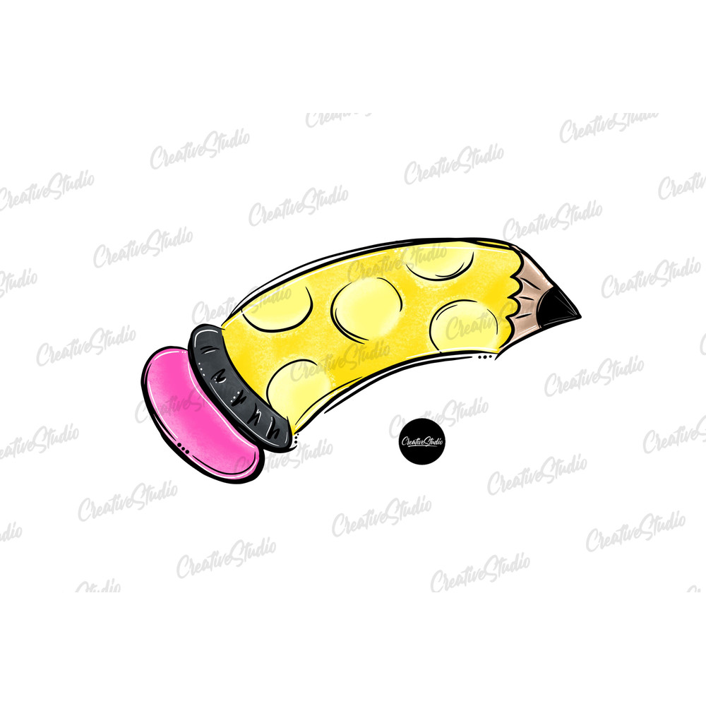 School Pencil Sublimation PNG Design, Teacher, yellow pencil png, Download, Printable Artwork, Back to school design - 1.jpg