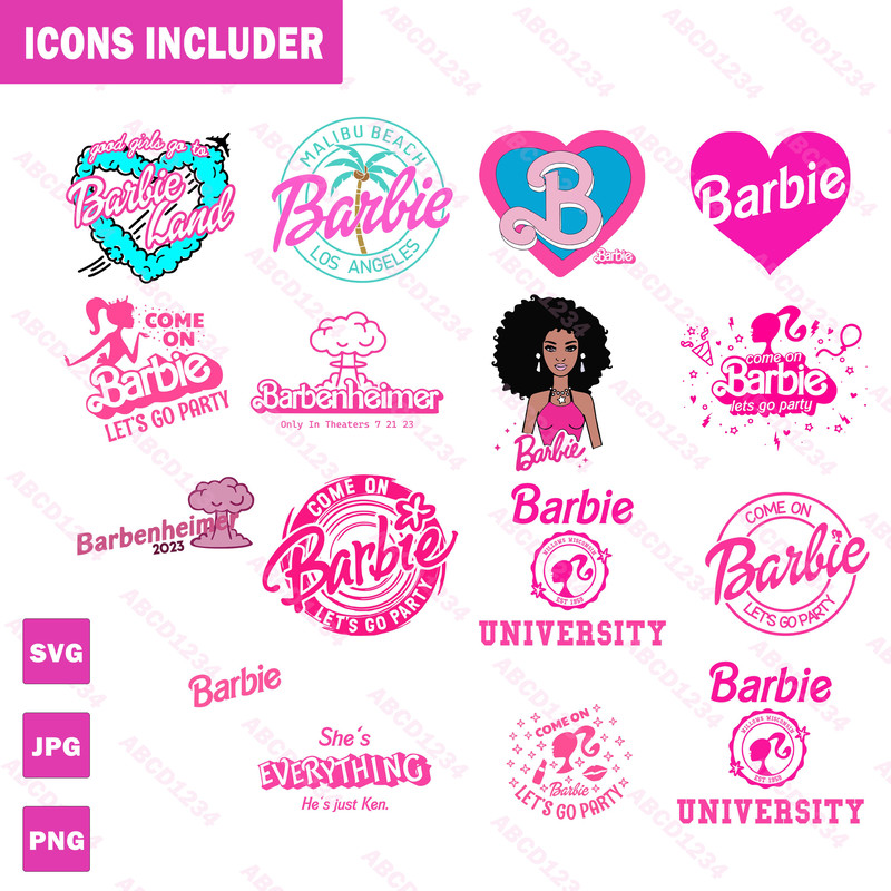 26 Barb Logo, Barb Svg Png Jpg, Princess Silhouette, Girl Svg, Sticker Clipart, Svg Files for Cricut , Svg- Jpg - Png Decal - 3.jpg