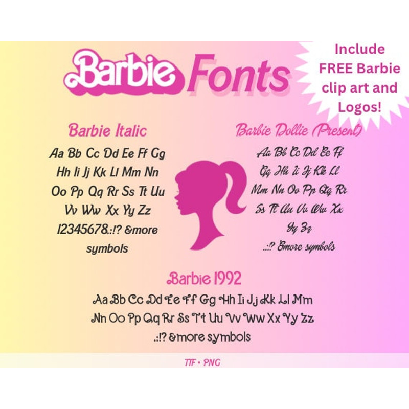 Barbi font, Barb Png, Pink dollie font and lettering, pink doll png, Barbi text and clip art, pink princess font - 1.jpg