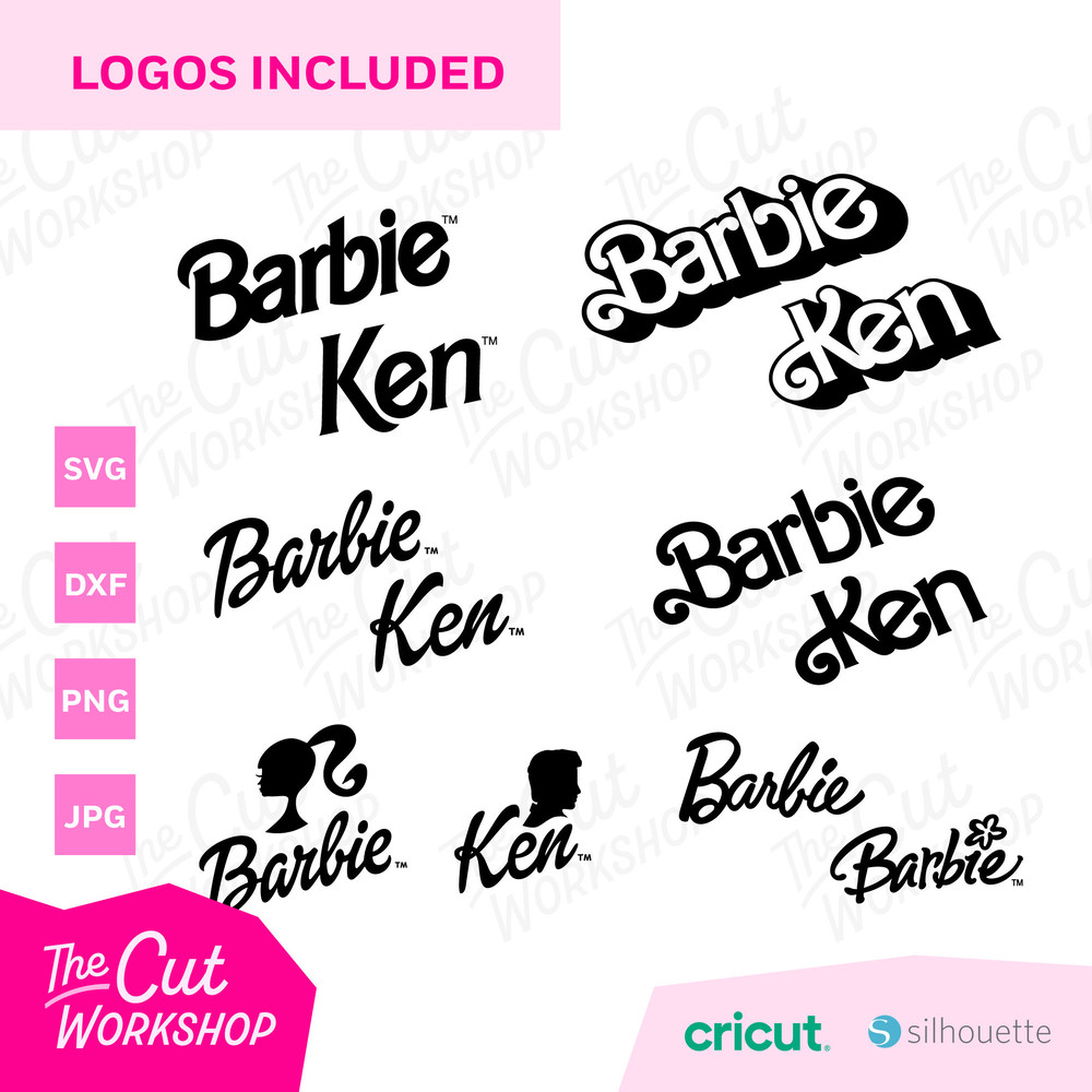 Barbi Icons Bundle Logo Babe Doll Girly Princess Silhouette Head Pink SVG PNG JPG Clipart Digital Download Sublimation Cricut Cut File Dxf - 5.jpg