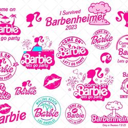 barbie png bundle, come on barbie lets go party png doll png, barbie best day ever png, birthday girl doll png, barbie t