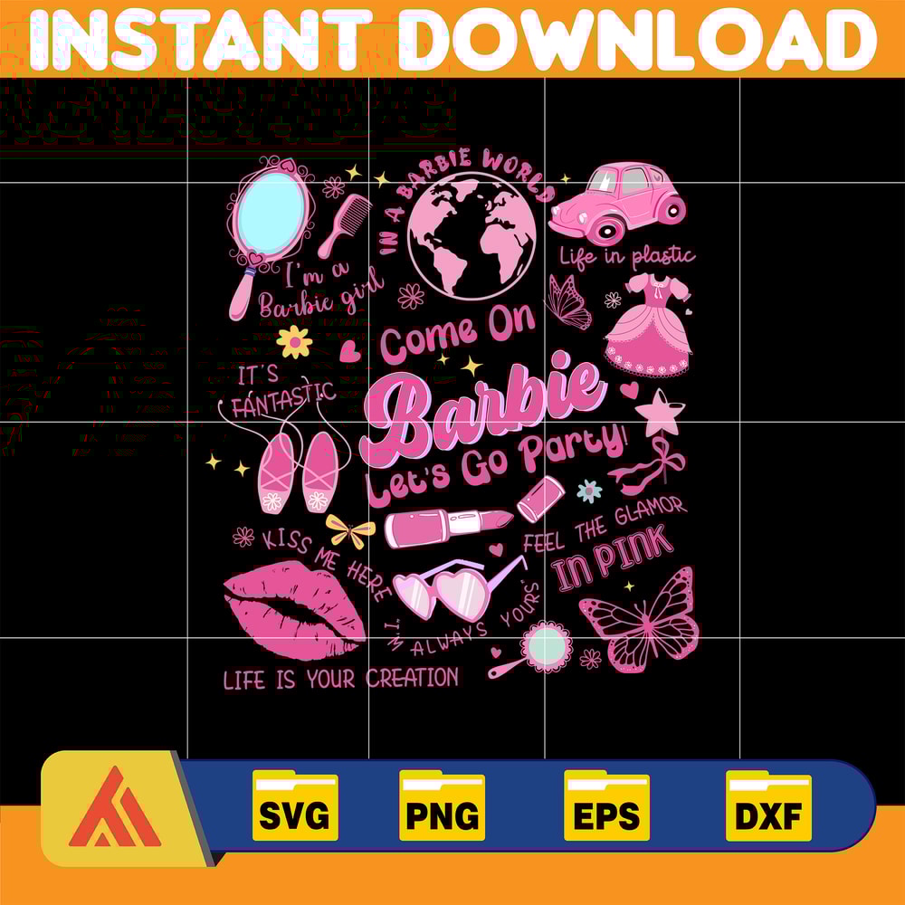 Come On Baby Let's Go Party SVG, Babe Girl Svg, Birthday Princess Girl Dolly cut file, Clipart sticker Instant Digital (3).jpg