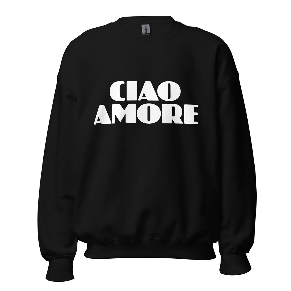 CIAO AMORE Unisex Sweatshirt  Red Lori Good Morning Chow Amore Crewneck  Hello Love in Italian - 5.jpg