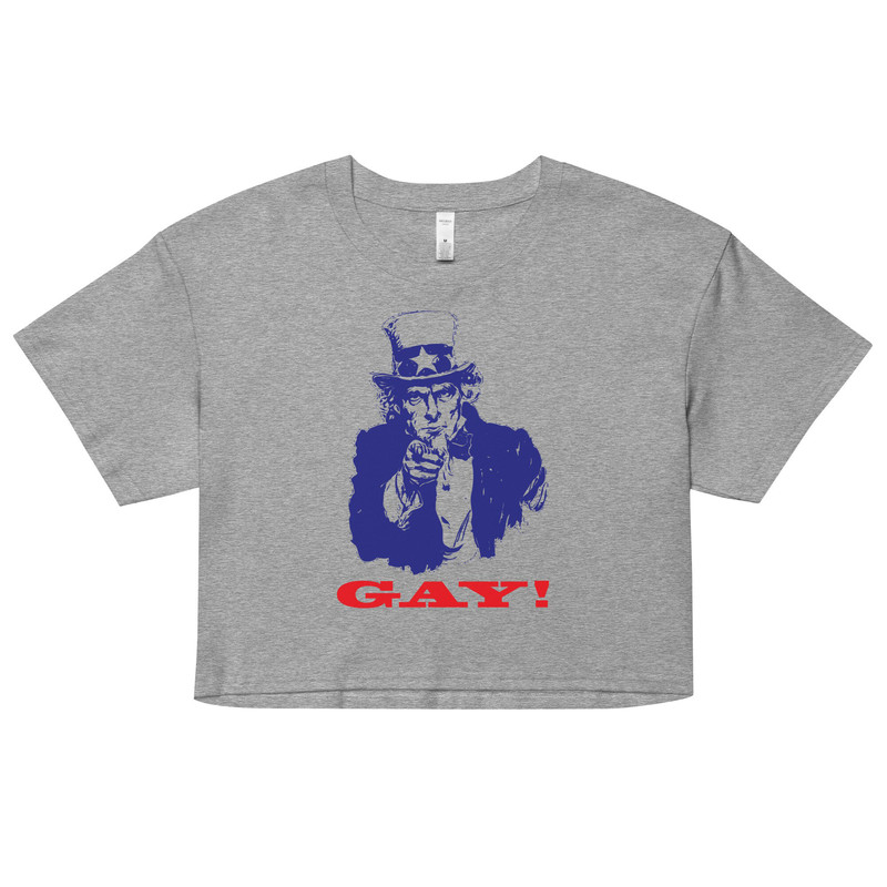 Classic you are gay baby tee Uncle Sam GAY Crop Top Live Laugh Lesbian LGBTQ+ Pride Lesbian shirt - 3.jpg