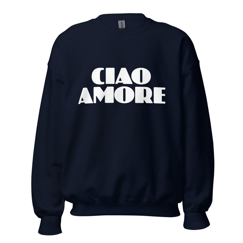 CIAO AMORE Unisex Sweatshirt  Red Lori Good Morning Chow Amore Crewneck  Hello Love in Italian - 6.jpg