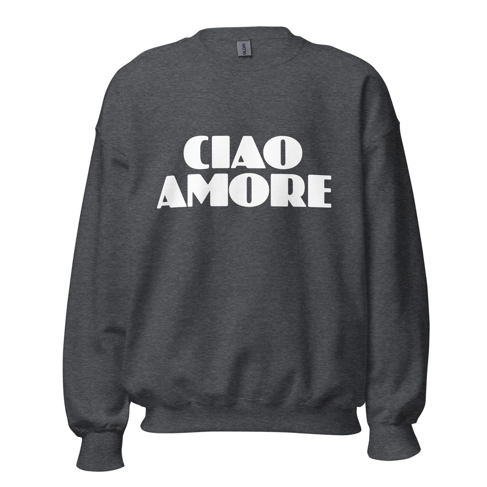 CIAO AMORE Unisex Sweatshirt  Red Lori Good Morning Chow Amore Crewneck  Hello Love in Italian - 7.jpg