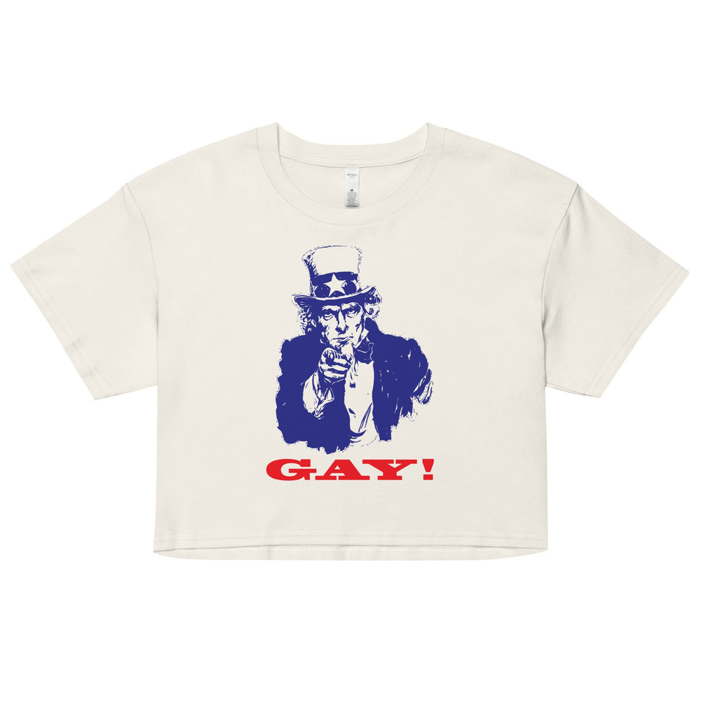 Classic you are gay baby tee Uncle Sam GAY Crop Top Live Laugh Lesbian LGBTQ+ Pride Lesbian shirt - 5.jpg