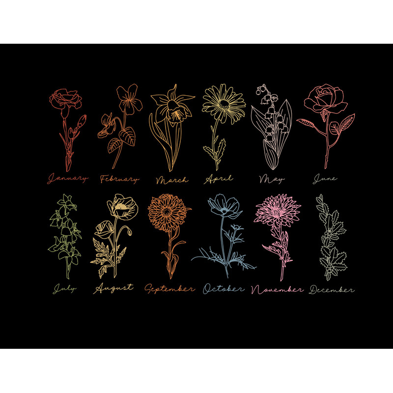 Custom Minimal Cottagecore Birth Month Birth Flower Sweatshirt, Plant Mom Gift, Gift for Grandmother - 7.jpg