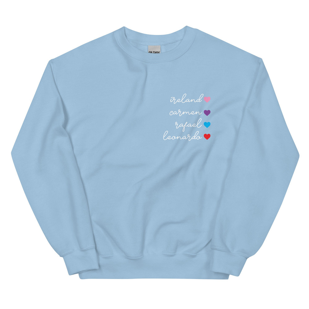 Customized Hilaria Baldwin Names of children with Hearts Sweatshirt Personalized Hilary child name Printed not embroidered stitched - 8.jpg