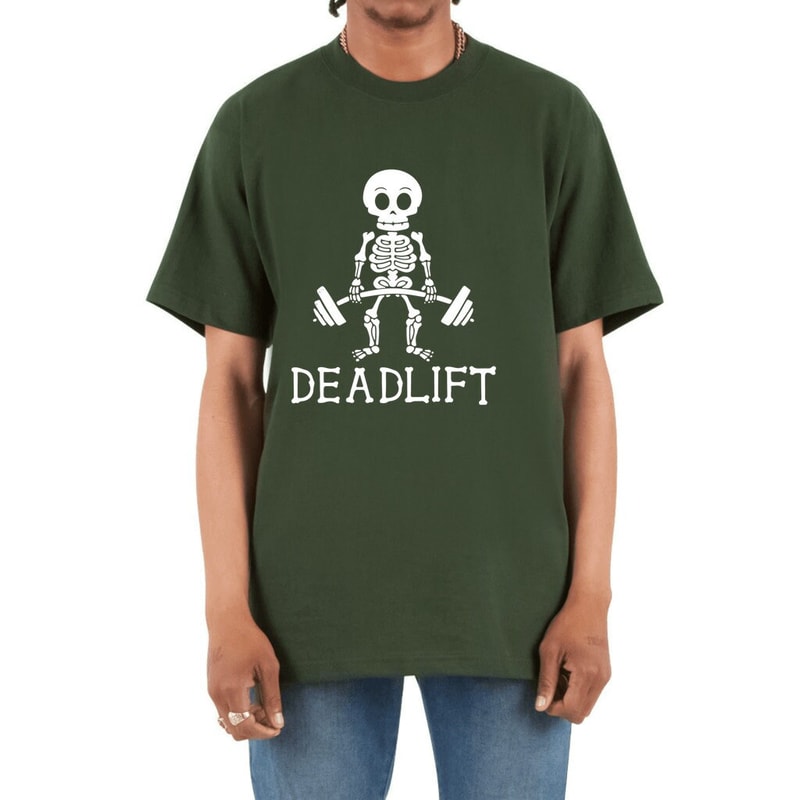 Deadlift Skeleton Max Heavyweight T-Shirt Skeleton Oversize Workout Shirt Funny Bodybuilding Shirt Funny Skull Lifting Shirt - 2.jpg