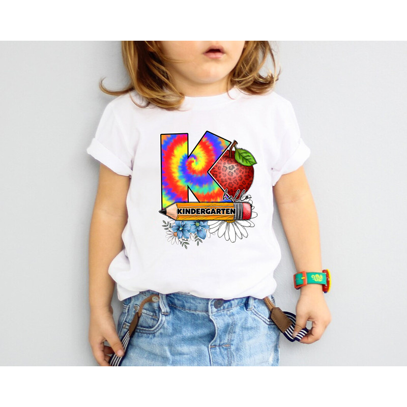 Hello Kindergarten Png, Back To School Png, Kindergarten Png, Cute Pencil Apple Png, Teacher Png, Kindergarten Shirt Design - 2.jpg