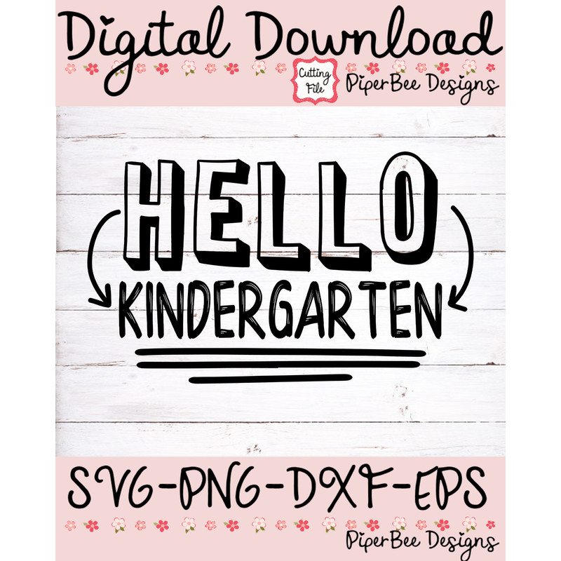 Hello Kindergarten SVG, Kindergarten SVG, Back To School Svg, Kindergarten Svg, Teacher Svg, Kindergarten Boy svg, First Day Cut File & PNG - 3.jpg