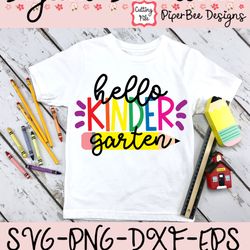 hello kindergarten svg, kindergarten svg, back to school svg, kindergarten svg, teacher svg, school shirt design, first
