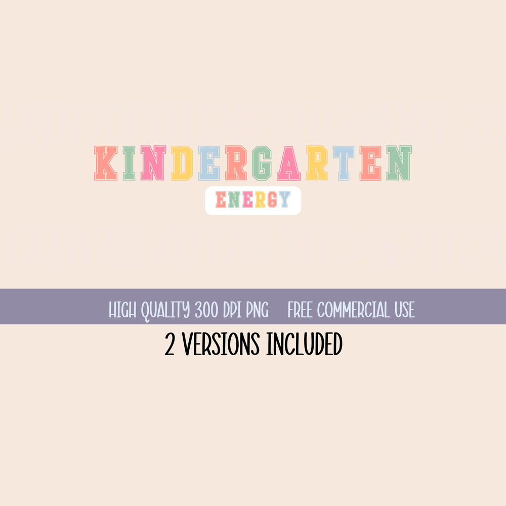 Kindergarten PNG, Kindergarten Energy PNG, Digital Download, Trendy Kindergarten PNG, Teacher Png, Commercial Use Allowed Png, School Png - 4.jpg