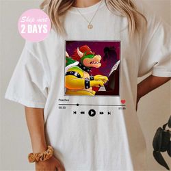 retro super mario bowser peaches song shirt, bowser shirt, peaches peaches peaches shirt, super mario bros shirt, vintag
