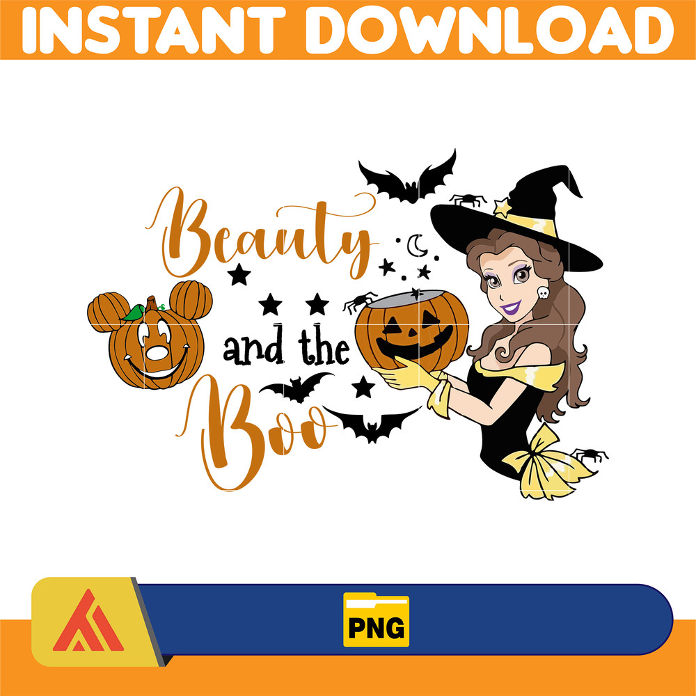 Halloween Princess Png, Spooky Vibes Png, Bat, Witch Png, Png Files For Cricut Sublimation, Easy Download (2).jpg