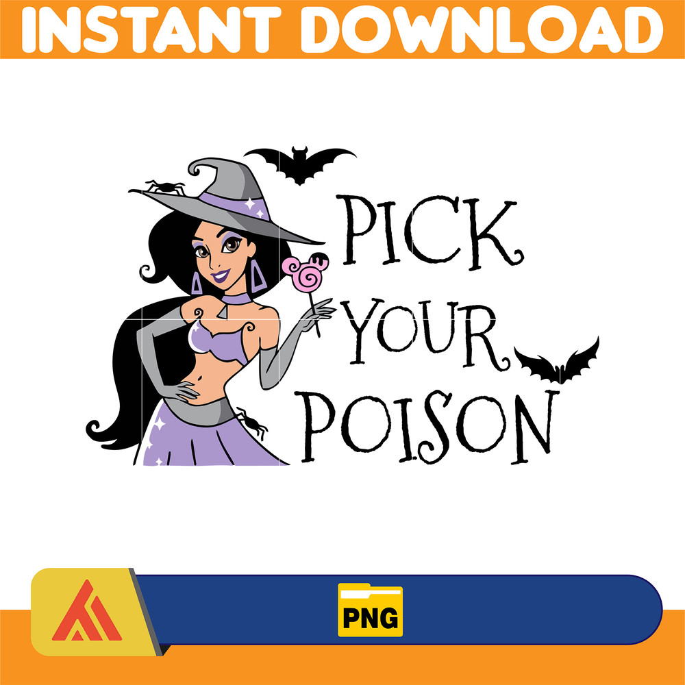Halloween Princess Png, Spooky Vibes Png, Bat, Witch Png, Png Files For Cricut Sublimation, Easy Download (3).jpg