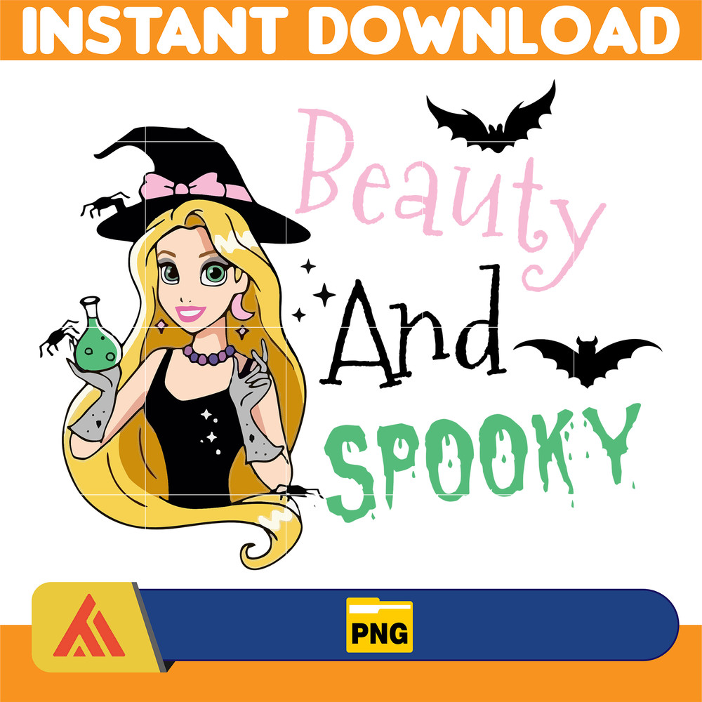 Halloween Princess Png, Spooky Vibes Png, Bat, Witch Png, Png Files For Cricut Sublimation, Easy Download (5).jpg