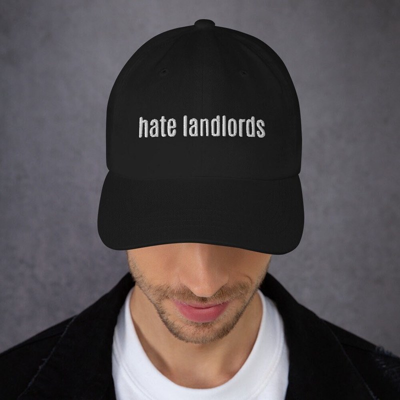 Hate Landlords Baseball Cap Socially Conscious Political Slogan Anti-capitalist caps Anti-caps - 1.jpg