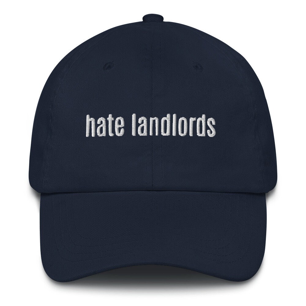 Hate Landlords Baseball Cap Socially Conscious Political Slogan Anti-capitalist caps Anti-caps - 4.jpg