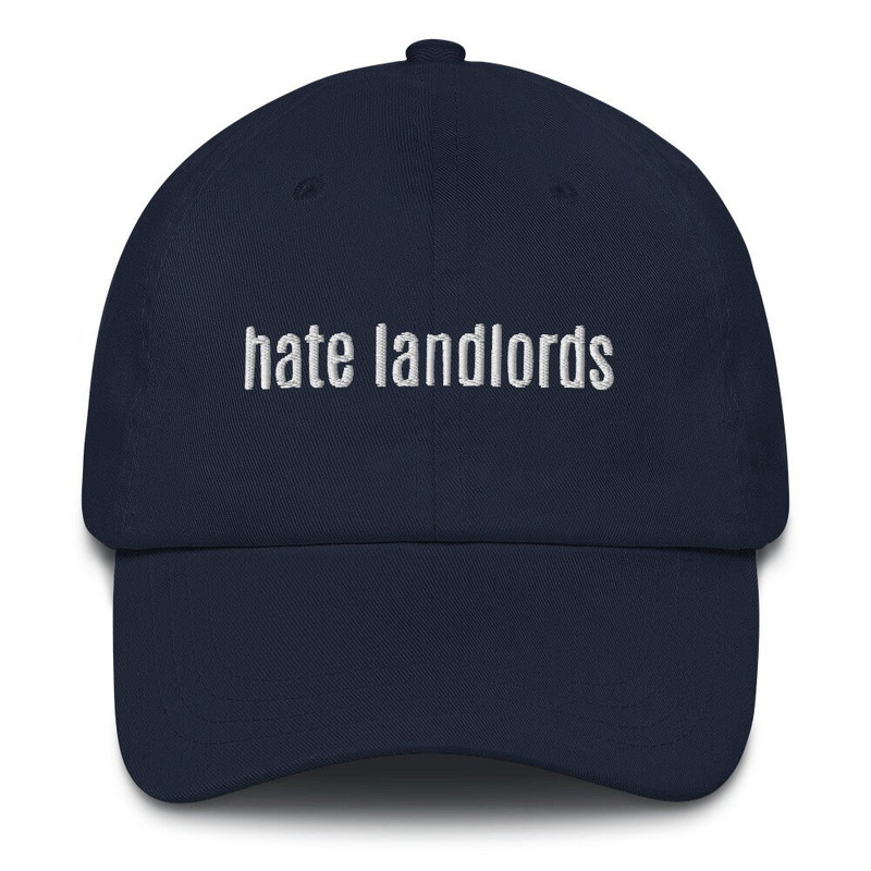Hate Landlords Baseball Cap Socially Conscious Political Slogan Anti-capitalist caps Anti-caps - 4.jpg