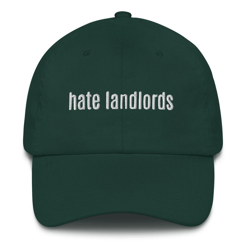 Hate Landlords Baseball Cap Socially Conscious Political Slogan Anti-capitalist caps Anti-caps - 6.jpg