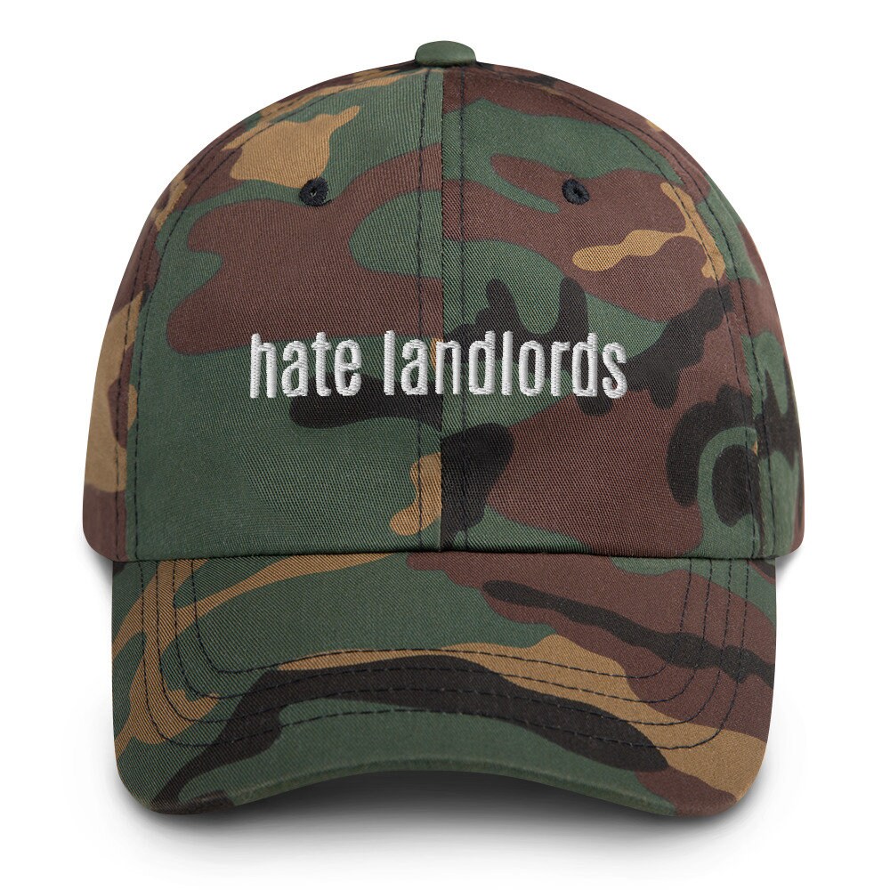 Hate Landlords Baseball Cap Socially Conscious Political Slogan Anti-capitalist caps Anti-caps - 8.jpg