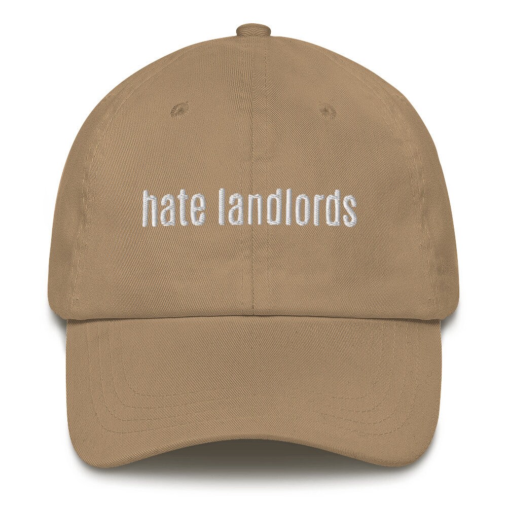 Hate Landlords Baseball Cap Socially Conscious Political Slogan Anti-capitalist caps Anti-caps - 9.jpg