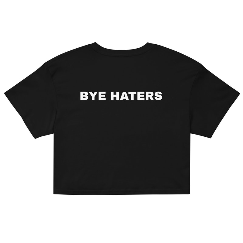 Hi Hater Bye Hater Shirt Women’s crop top Front and Back Print Shirt - 4.jpg