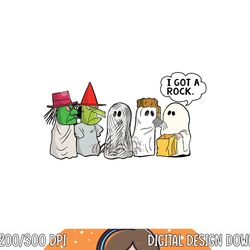 funny trick or treat halloween ghost costume i got a rock png, sublimation copy