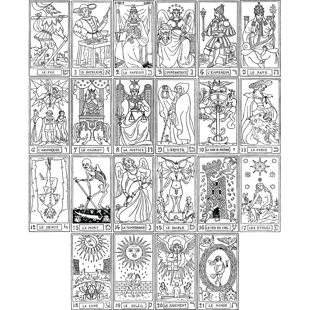 Complete Tarot of the Bohemians Major Arcana Trump Cards SVG PNG DXF Bundle Transparent Backgrounds Zodiac Astrology Vector Graphic ClipArt - 2.jpg