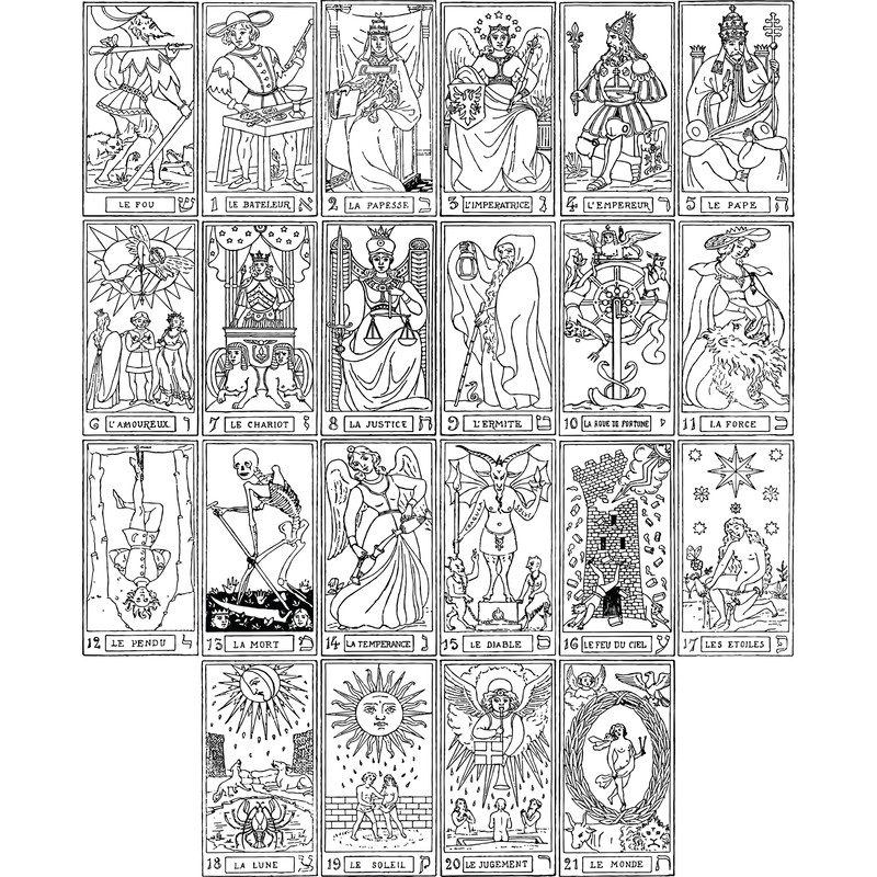 Complete Tarot of the Bohemians Major Arcana Trump Cards SVG PNG DXF Bundle Transparent Backgrounds Zodiac Astrology Vector Graphic ClipArt - 2.jpg