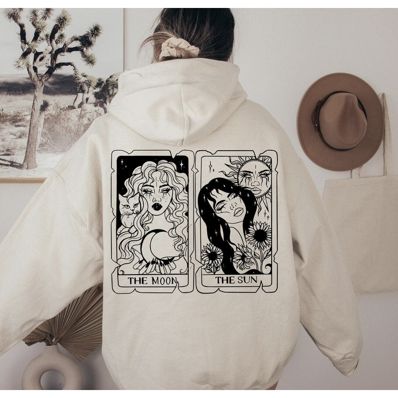 Tarot cards sun and moon SVG, Tarot svg, Tarot cards svg,Magic illustration svg, Witchcraft svg, Boho svg, Boho illustration svg, - 1.jpg