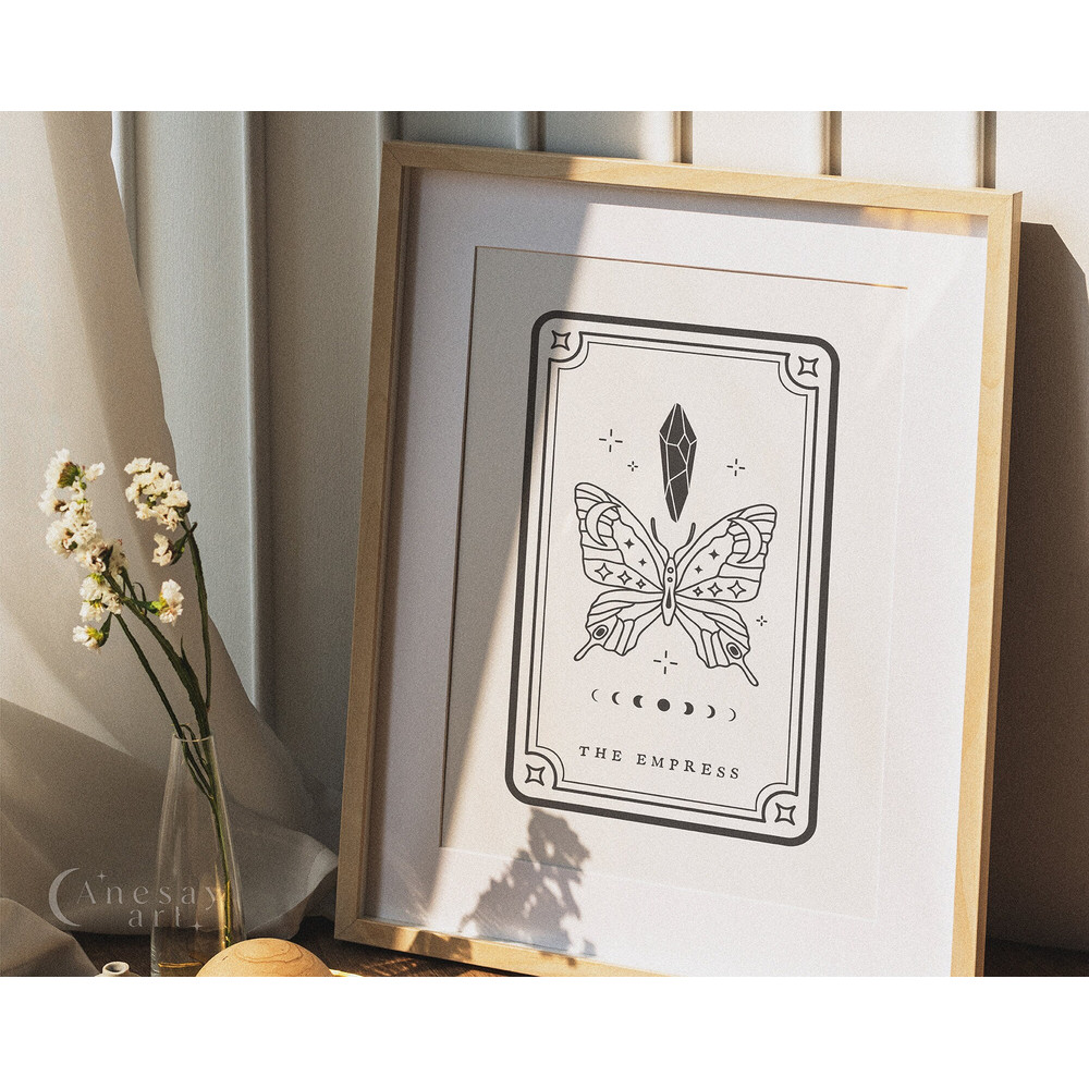 Printable tarot cards SVG, Celestial tarot card svg, Unique tarot major arcana deck, Tarot journal PRINTABLE, The lovers tarot, Death tarot - 5.jpg