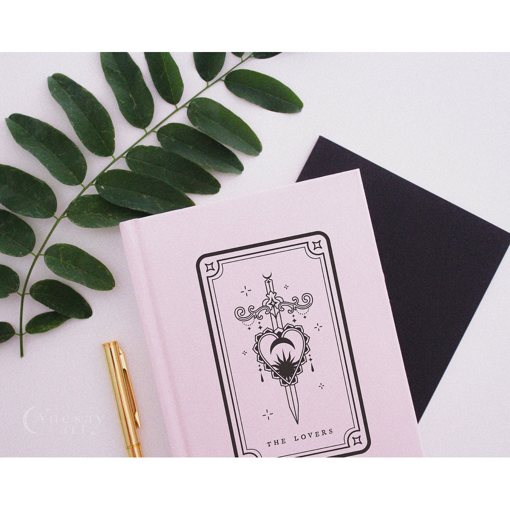 Printable tarot cards SVG, Celestial tarot card svg, Unique tarot major arcana deck, Tarot journal PRINTABLE, The lovers tarot, Death tarot - 6.jpg