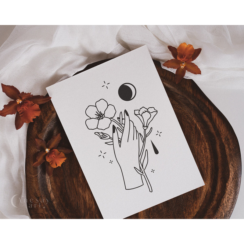 Printable tarot cards SVG, Celestial tarot card svg, Unique tarot major arcana deck, Tarot journal PRINTABLE, The lovers tarot, Death tarot - 9.jpg