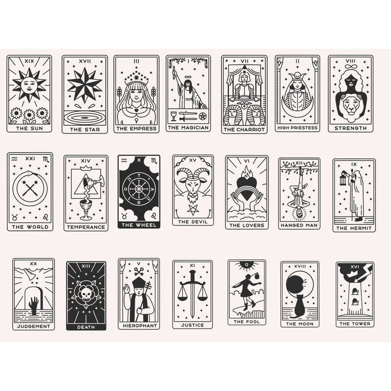 Tarot cards Svg, Witch tarot svg, Major Arcana svg, Celestial Tarot Svg, Sun svg, Fortune teller Svg, Tarot deck Svg, , Eps, Dxf, Png - 1.jpg