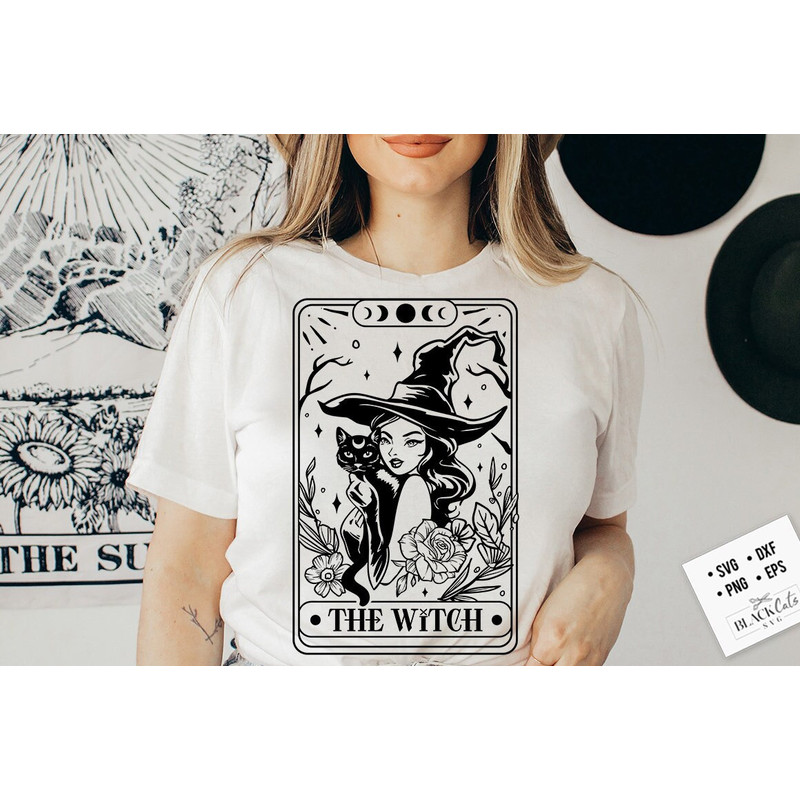 The witch tarot SVG, The witch svg, Witch tarot svg, Tarot card svg, witch tarot card svg, The good witch svg - 1.jpg