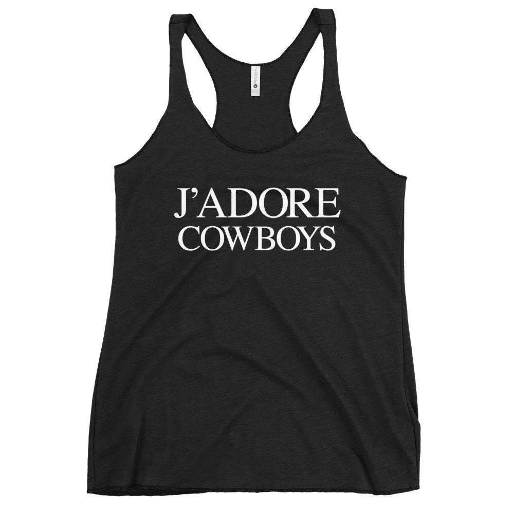 I Love Cowboys Women's Racerback Tank I Love Cowboys Tank Top J'adore Cowboys - 1.jpg