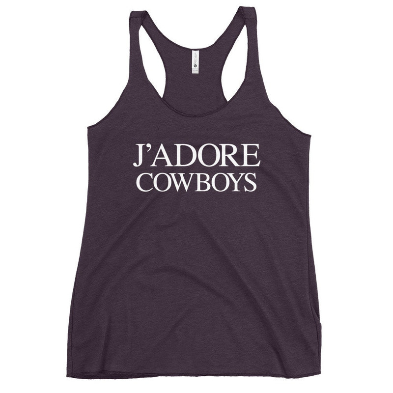 I Love Cowboys Women's Racerback Tank I Love Cowboys Tank Top J'adore Cowboys - 3.jpg