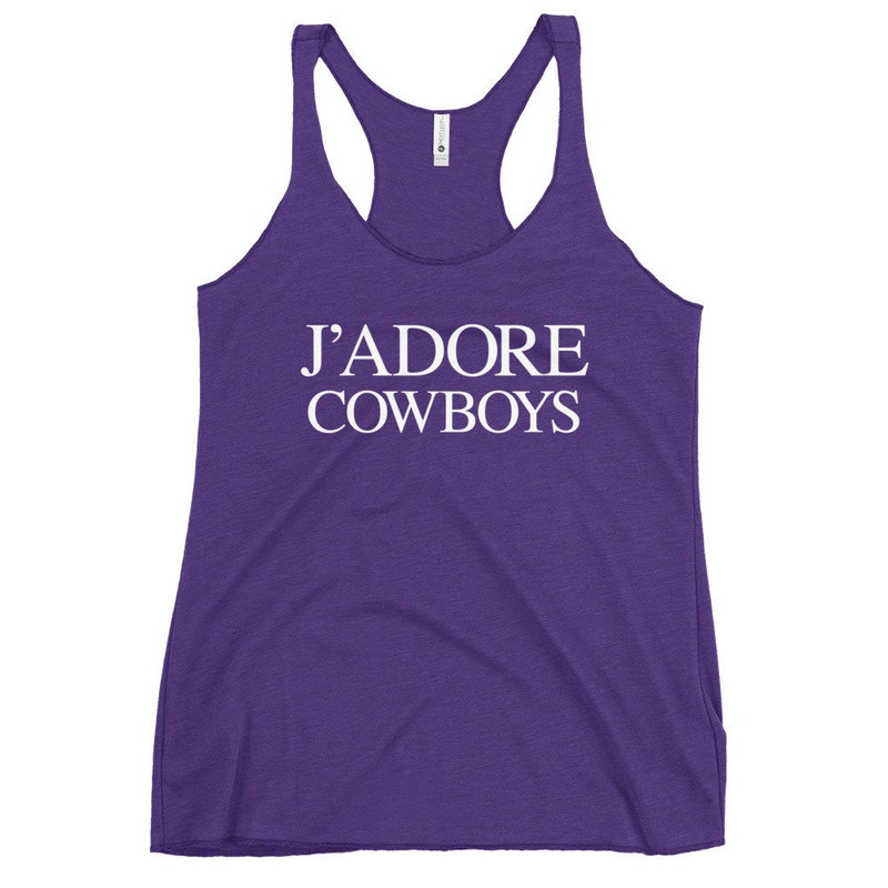 I Love Cowboys Women's Racerback Tank I Love Cowboys Tank Top J'adore Cowboys - 5.jpg