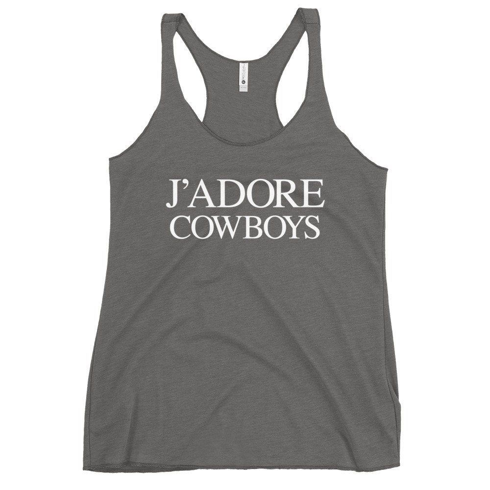 I Love Cowboys Women's Racerback Tank I Love Cowboys Tank Top J'adore Cowboys - 8.jpg