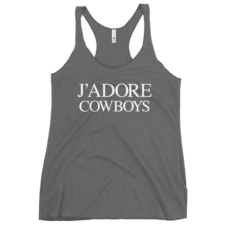 I Love Cowboys Women's Racerback Tank I Love Cowboys Tank Top J'adore Cowboys - 8.jpg