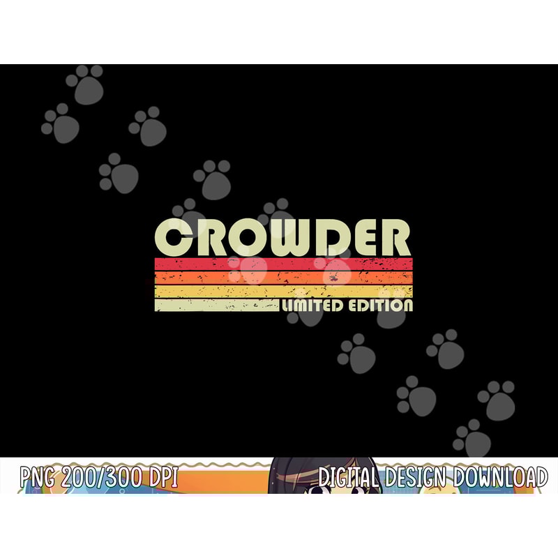 CROWDER Surname Funny Retro Vintage 80s 90s Birthday Reunion png, sublimation copy.jpg
