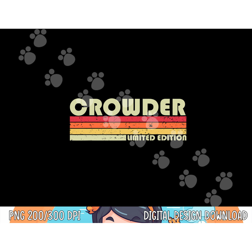 CROWDER Surname Funny Retro Vintage 80s 90s Birthday Reunion png, sublimation copy.jpg