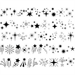 SPARKLE svg, Stars sparkle svg, Sparkle svgCut Files for Cricut, Sparkle cut files, Sparkle Clipart, Instant download