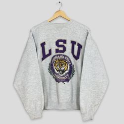 vintage lsu tigers sweatshirt, university of louisiana state crewneck sweatshirt, lsu tigers unisex shirt